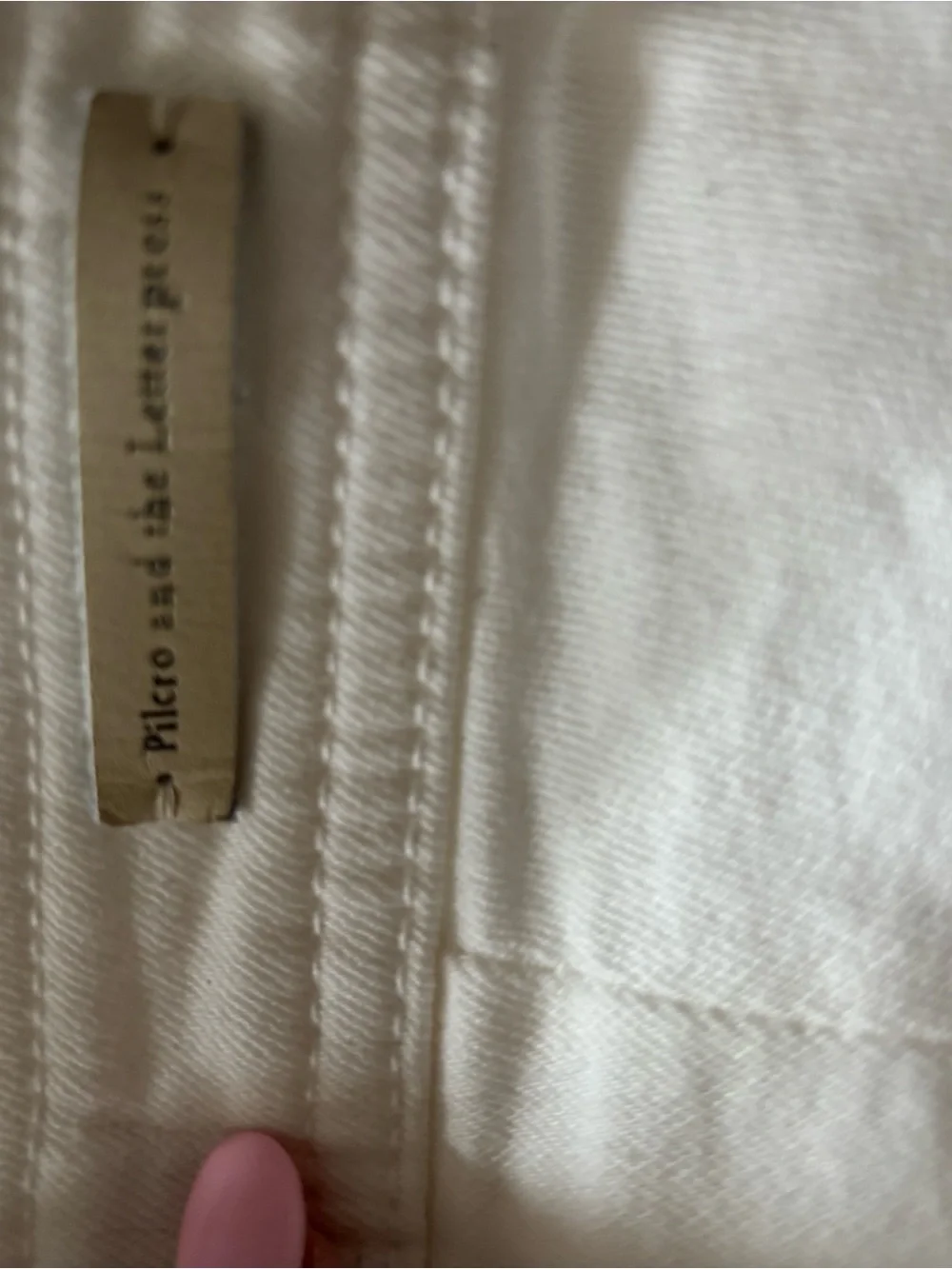 Pilcro Slim Straight Jeans in White
